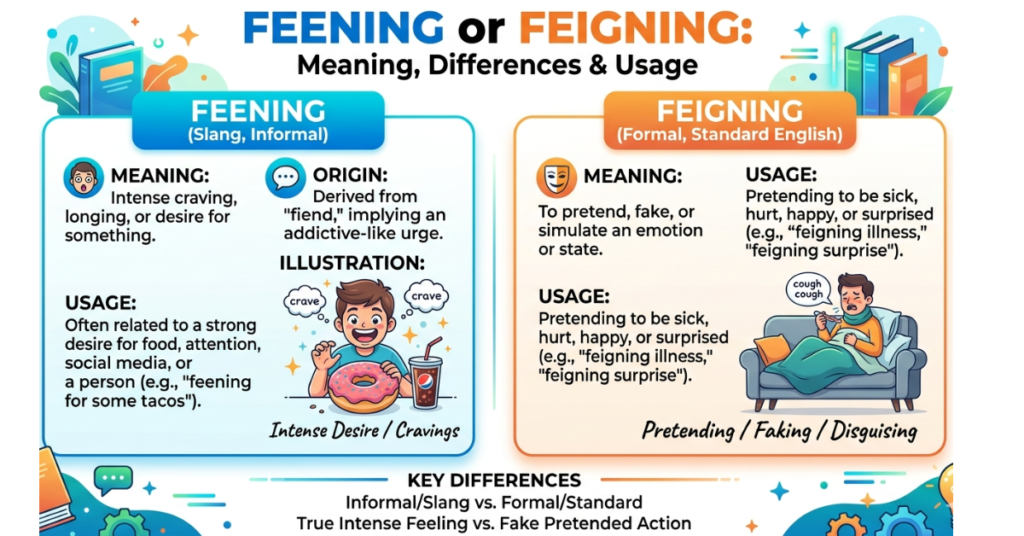 Feening or Feigning: Meaning, Differences & Usage