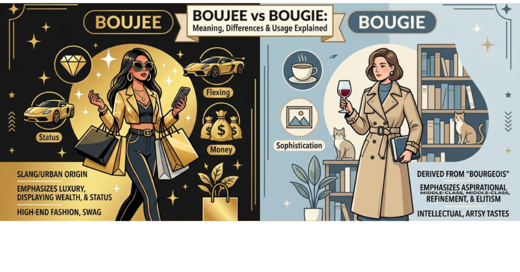 Boujee vs Bougie: Meaning, Differences & Usage Explained