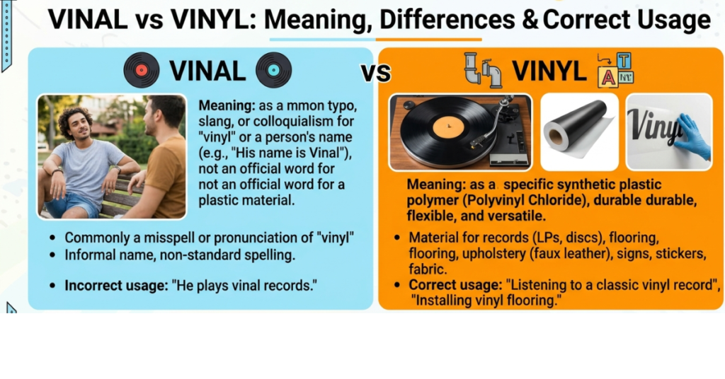 Vinal vs Vinyl: Meaning, Differences & Correct Usage