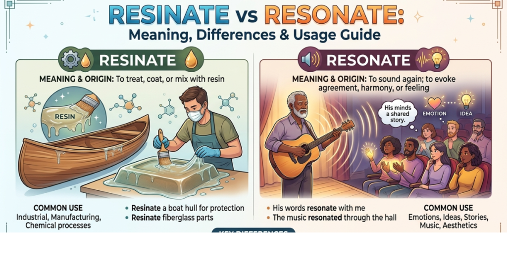 Resinate vs Resonate: Meaning, Differences & Usage Guide