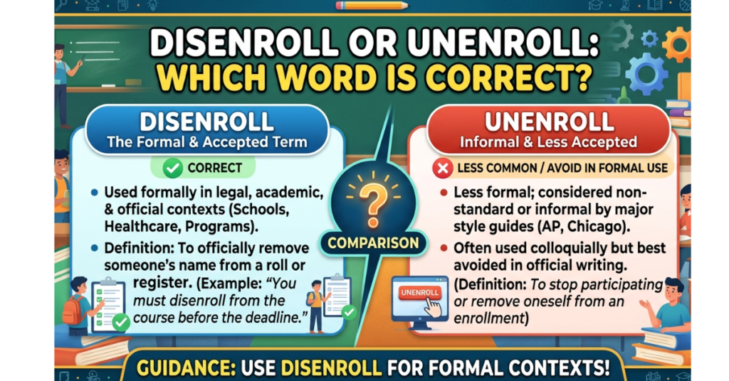 Disenroll or Unenroll: Which Word Is Correct?