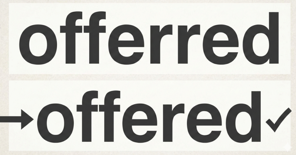 Offerred or Offered: Which Spelling Is Correct?