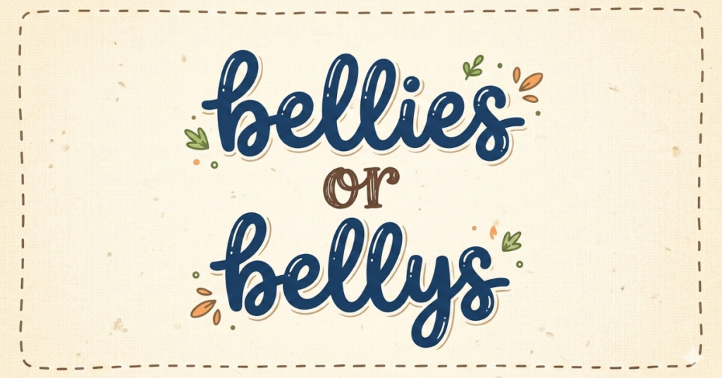 Bellies or Bellys: Which Spelling Is Correct?