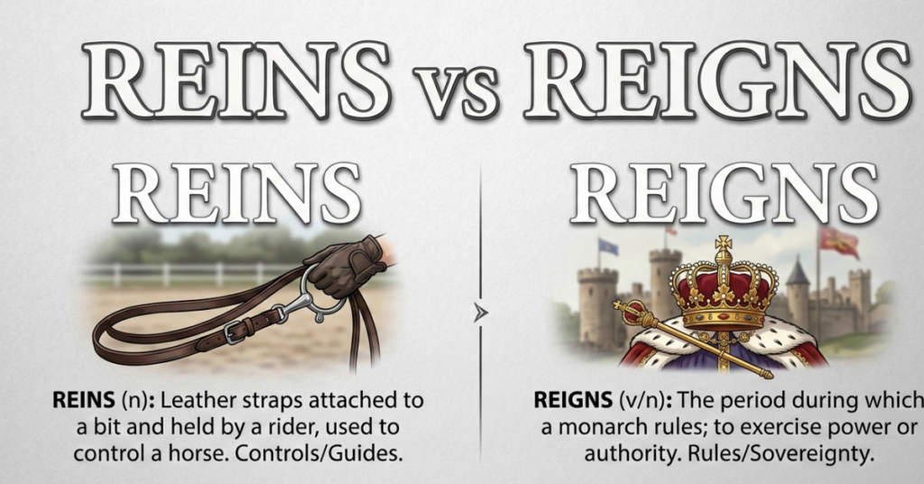Reins vs Reigns: Understanding the Difference and Using Them Correctly