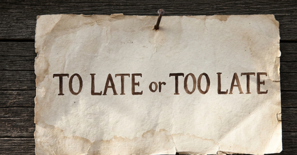 To Late or Too Late: Which One Is Correct?